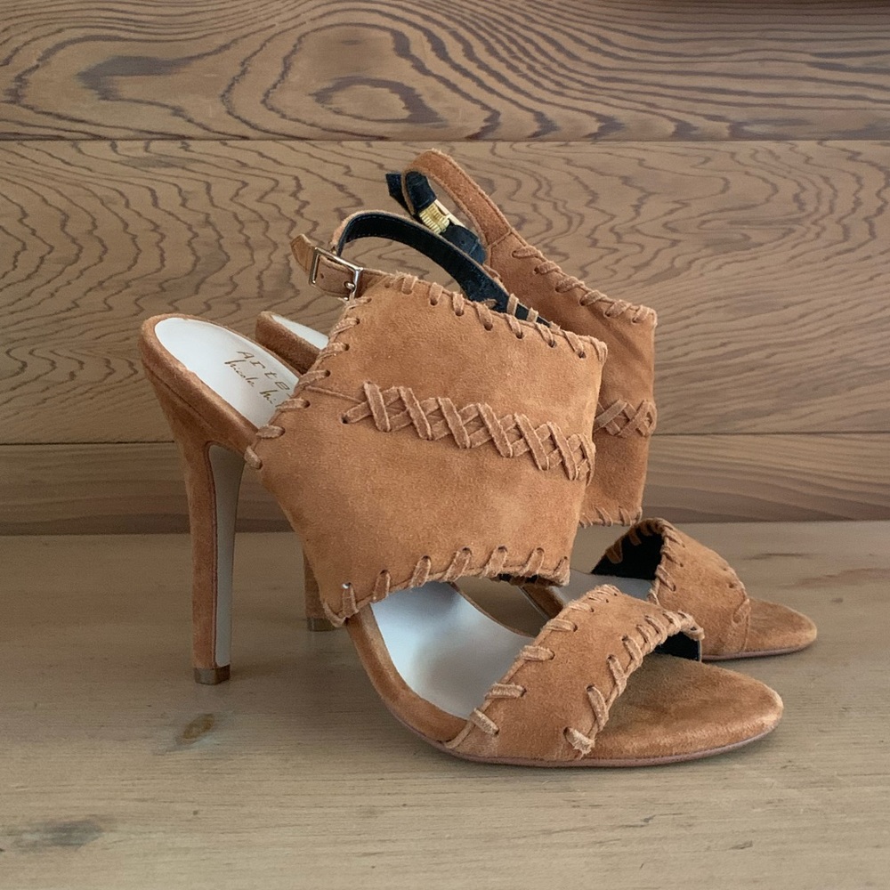 NWOT Nicole Miller Percy slingback suede open toe heel size 7 - Picture 6 of 8